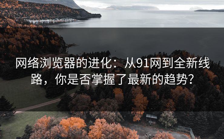 网络浏览器的进化：从91网到全新线路，你是否掌握了最新的趋势？
